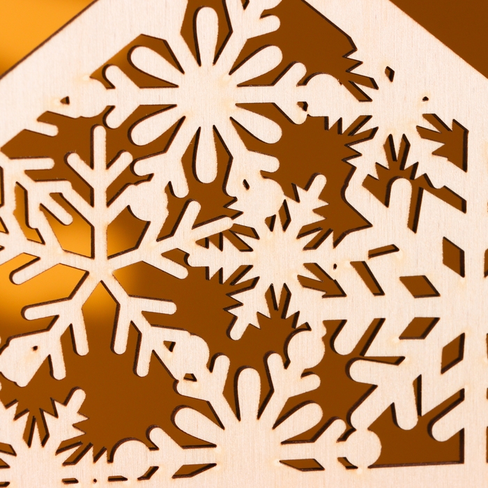 Кашпо деревянное 18&times;6&times;20 см Конверт Радель "Изморозь", натуральный Дарим Красиво