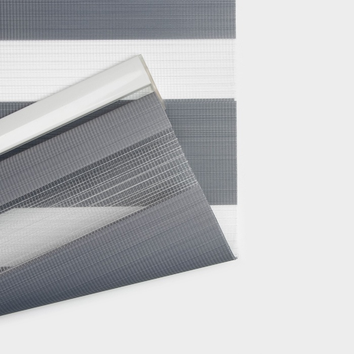 Штора рулонная &laquo;День-ночь&raquo;, 60&times;180 см (с учётом креплений 3,5 см), цвет серый