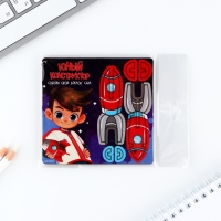 Брелок для ключей деревянный конструктор &laquo;Ракета&raquo;, 2.1 х 7 см