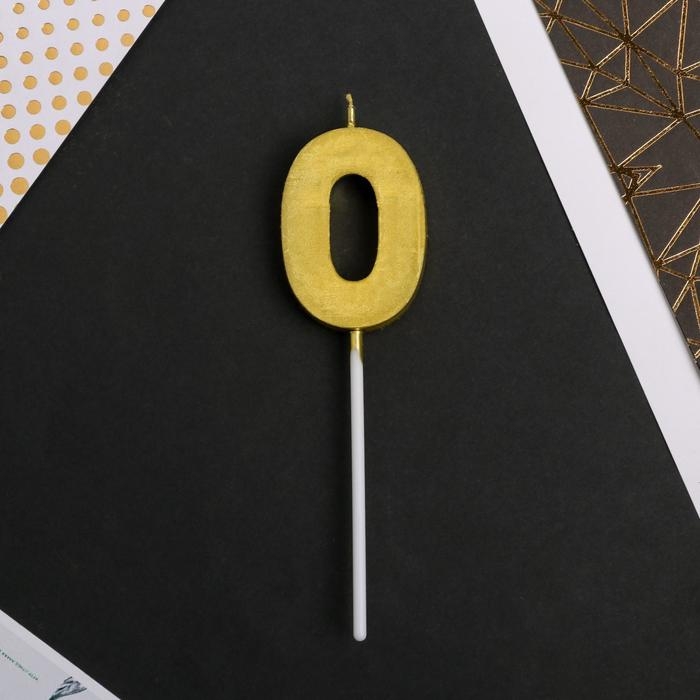 Свеча для торта, цифра &laquo;0&raquo;, 11,5 х 2,3 см