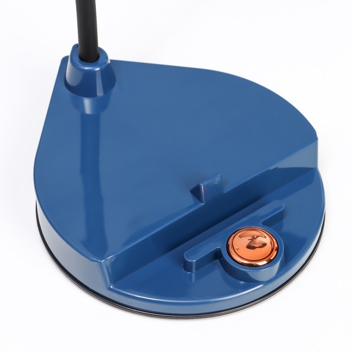 Настольная лампа Настольная лампа "Парасоль" LED, от USB/АКБ 6 Вт сенсор 3000-6000 синий 14х10х37 см RISALUX 1006342