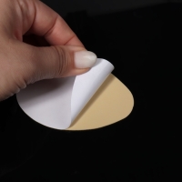 Накладки для обуви противоскользящие, с протектором, на клеевой основе, 9 см, пара, цвет бежевый