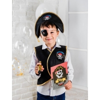 Набор пирата &laquo;Карамба&raquo;, 6 предметов: шляпа, жилетка, наглазник, орден, подзорная труба, кодекс