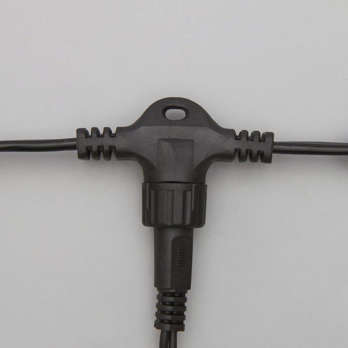 Гирлянда &laquo;Занавес&raquo; 2 &times; 1.5 м, IP44, УМС, тёмная нить, 360 LED, свечение синее, 220 В