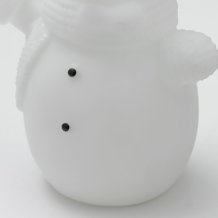 Ночник "Снеговик в шапке" LED от батареек 3хLR44 белый 7х7х12 см