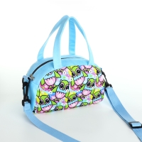 Сумка детская для девочки на молнии, регулируемый ремень, цвет голубой Сумка детская для девочки на молнии, регулируемый ремень, цвет голубой