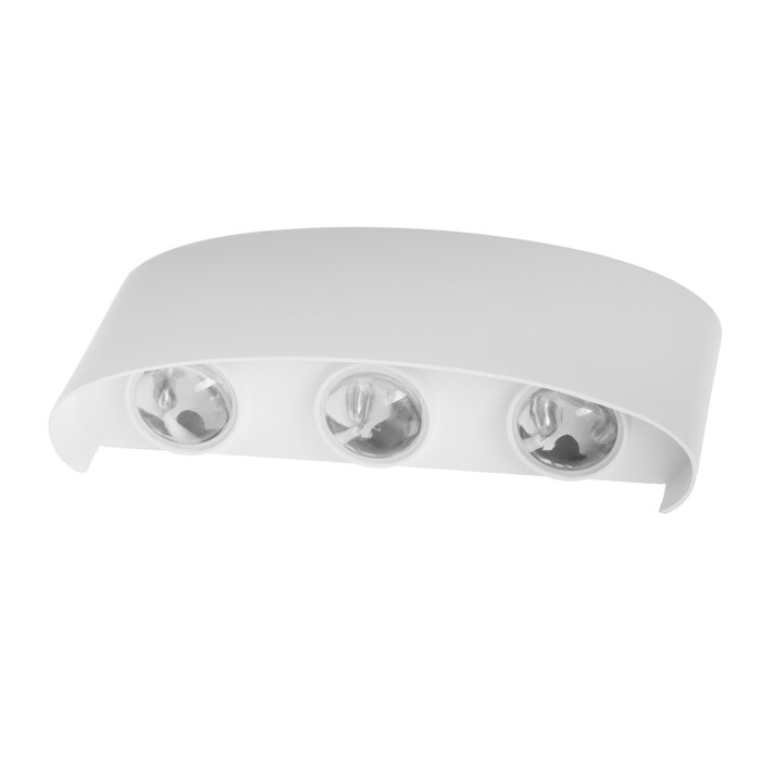 Светильник фасадный &laquo;Полусфера&raquo;, FSD-003, 6Вт, 3000К, 3 луча, IP65, 220 В, металл, белый