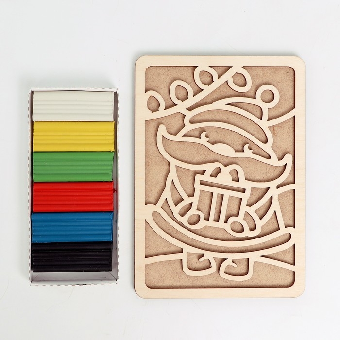 Новогодние пластилиновые картинки &laquo;Новый год! Дед Мороз&raquo;