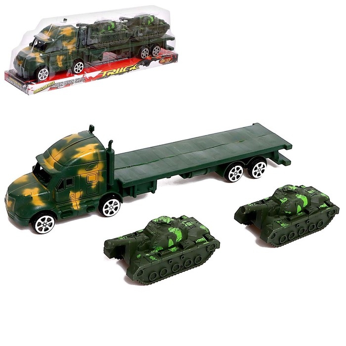 Грузовик инерционный «Военный автовоз» Грузовик инерционный «Военный автовоз»