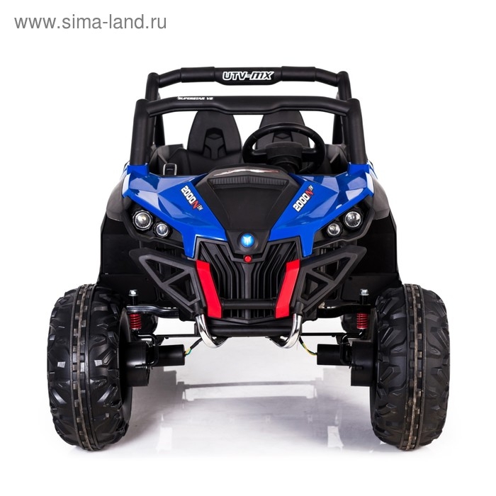 Электромобиль &laquo;БАГГИ&raquo;, полный привод 4WD, кожаное сиденье, цвет синий