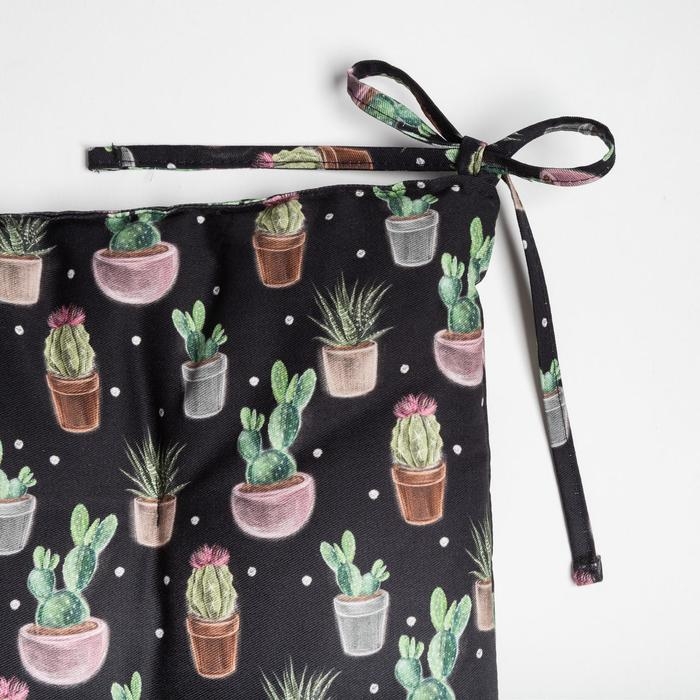 Сидушка на стул Этель Succulents 42х42см, 100% хлопок, 190 г/м2 Сидушка на стул Этель Succulents 42х42см, 100% хлопок, 190 г/м2