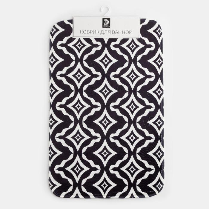 Коврик для ванной Этель Коврик для ванной Этель "Узор", 80х50 см, велюр