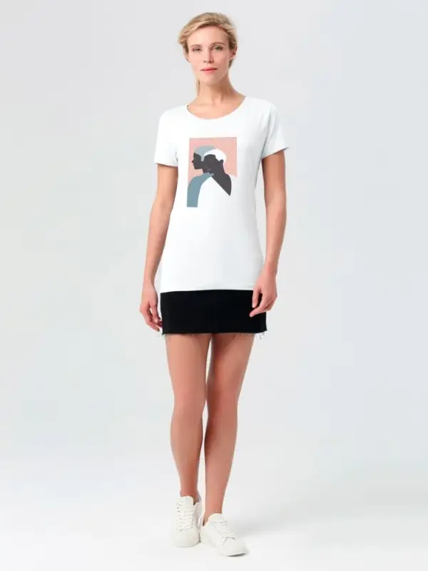 Футболка женская &laquo;Пара&raquo;, белая, размер S