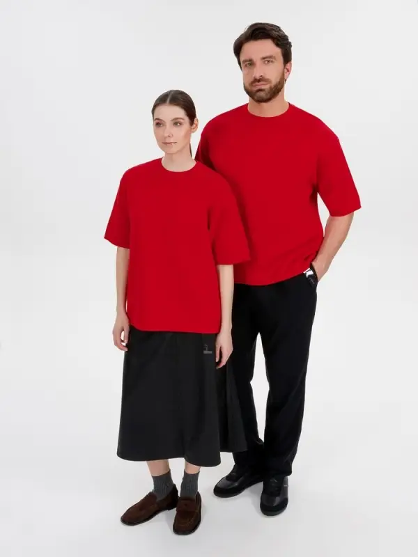 Джемпер с коротким рукавом Siluetti Volumica, красный, размер XS/S Джемпер с коротким рукавом Siluetti Volumica, красный, размер XS/S