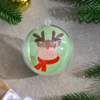 Ёлочное украшение под раскраску &laquo;Олень&raquo; размер: 8 см; 2 шт., кисть