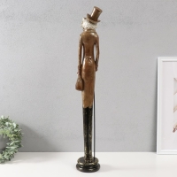 Сувенир полистоун "Кот в шляпе-цилиндре с тростью" 10х12х65 см