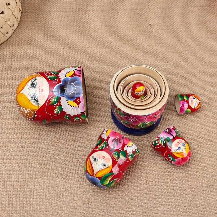 Матрёшка 5-ти кукольная "Настя" ромашки , 17-18см, ручная роспись.