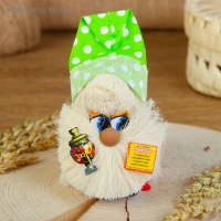 Оберег &laquo;Домовой с самоваром&raquo;, 12 см, микс