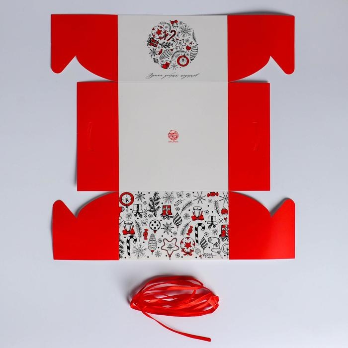 Коробка для капкейка &laquo;Время добрых подарков&raquo;, 16 х 16 х 10 см, Новый год