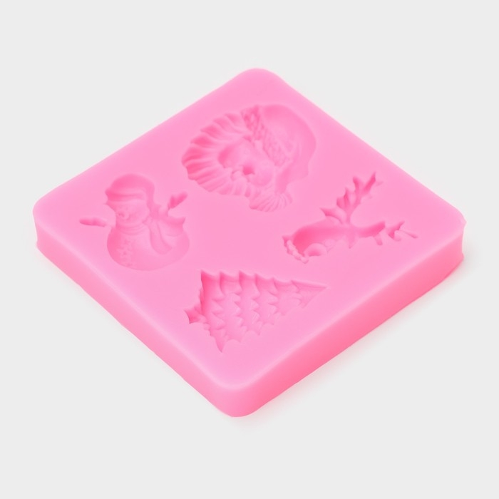 Молд новогодний &laquo;Новогодний антураж&raquo;, силикон, 7,5&times;7,2 см