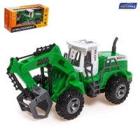 Экскаватор инерционный &laquo;Стройтехника&raquo;, световые эффекты, подвижные детали, цвет зелёный