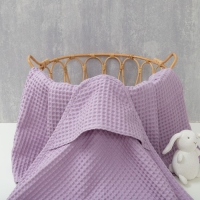 Полотенце уголок вафельное Крошка Я "Boho" 120х120 см, цвет сиреневый, 100%хлопок, 290 г/м2 Полотенце уголок вафельное Крошка Я "Boho" 120х120 см, цвет сиреневый, 100%хлопок, 290 г/м2