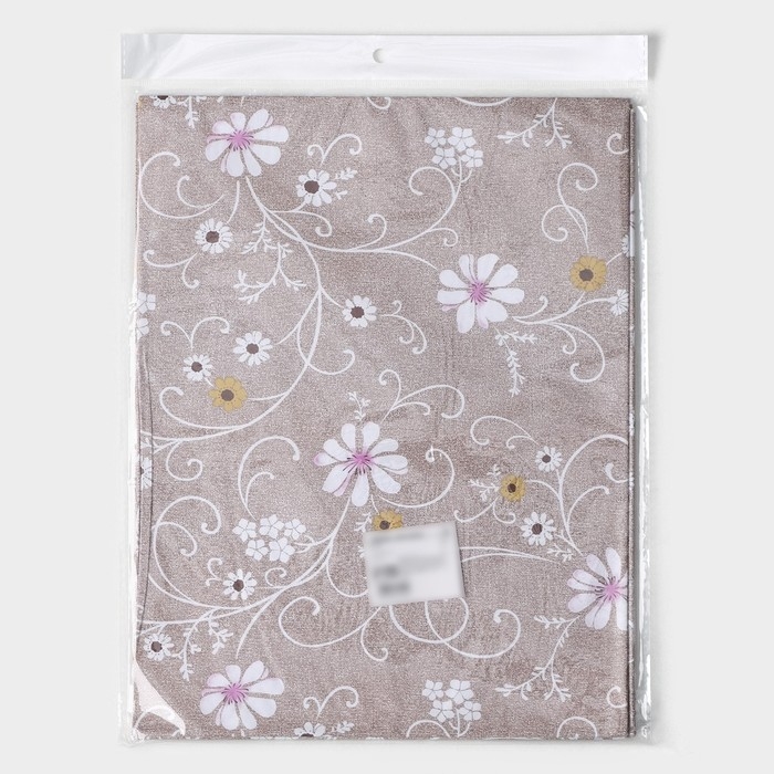 Скатерть на стол на нетканой основе &laquo;Ромашки&raquo;, 137&times;110 см, цвет коричневый