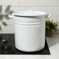 Кастрюля цилиндрическая, 12 л, индукция, цвет белый Кастрюля цилиндрическая, 12 л, индукция, цвет белый