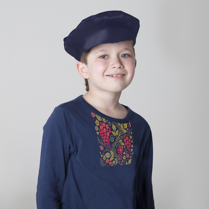 Карнавальный картуз русский, р. 53&ndash;55, синий габардин