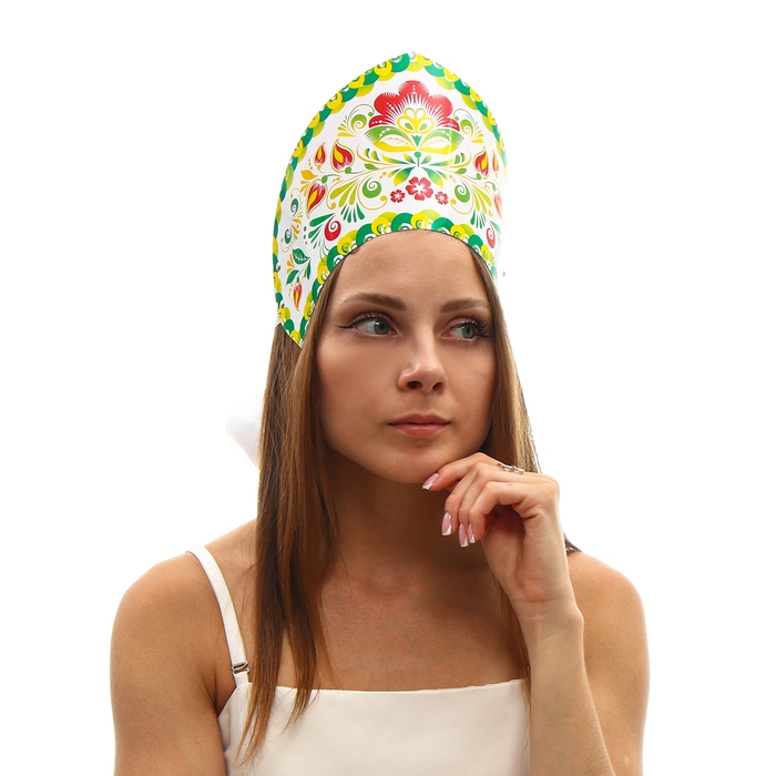 Кокошник «Нежность» зелёный Кокошник «Нежность» зелёный