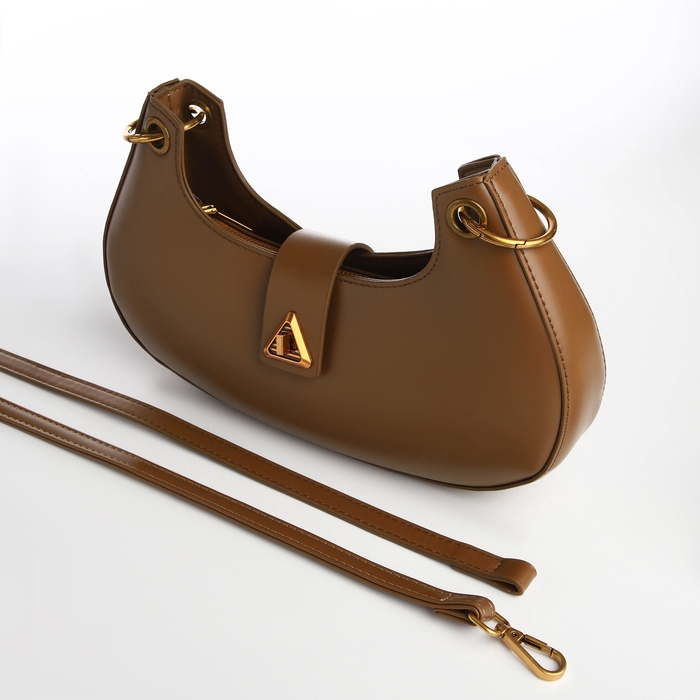 Сумка женская багет на молнии TEXTURA, средний размер, цвет коричневый Сумка женская багет на молнии TEXTURA, средний размер, цвет коричневый