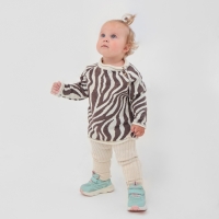 Джемпер вязаный Крошка Я Zebra рост 86-92 см, молочный