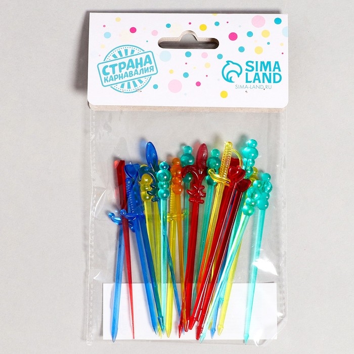 Шпажки для канапе, вид МИКС, набор 24 шт. Шпажки для канапе, вид МИКС, набор 24 шт.