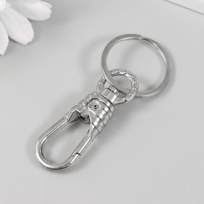 Брелок металл Брелок металл "Карабин с резьбой" 7х1,8 см