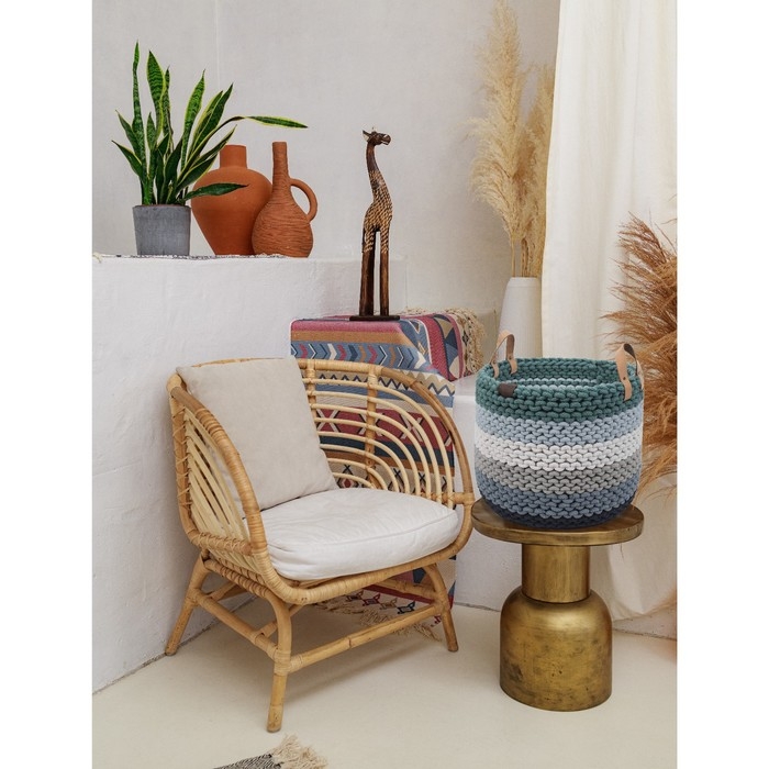 Трикотажная пряжа вторичная 90% хлопок,10% п/э, 100м/450&plusmn;50 гр (кофе с молоком) МИКС