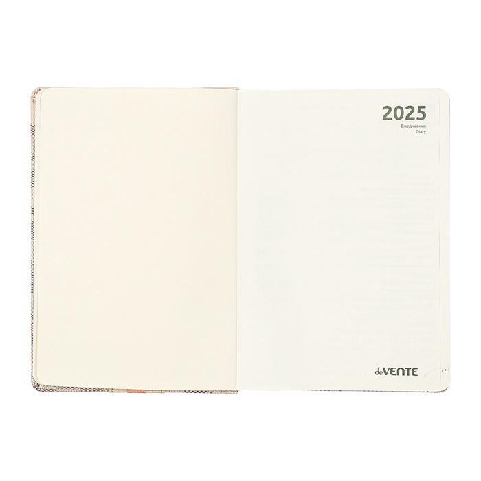Ежедневник датированный 2025 года A5 168 листов, deVENTE. Expert, интегральная обложка кожзам, карман, перфорация, ляссе, кремовый блок 70 г/м2, серый