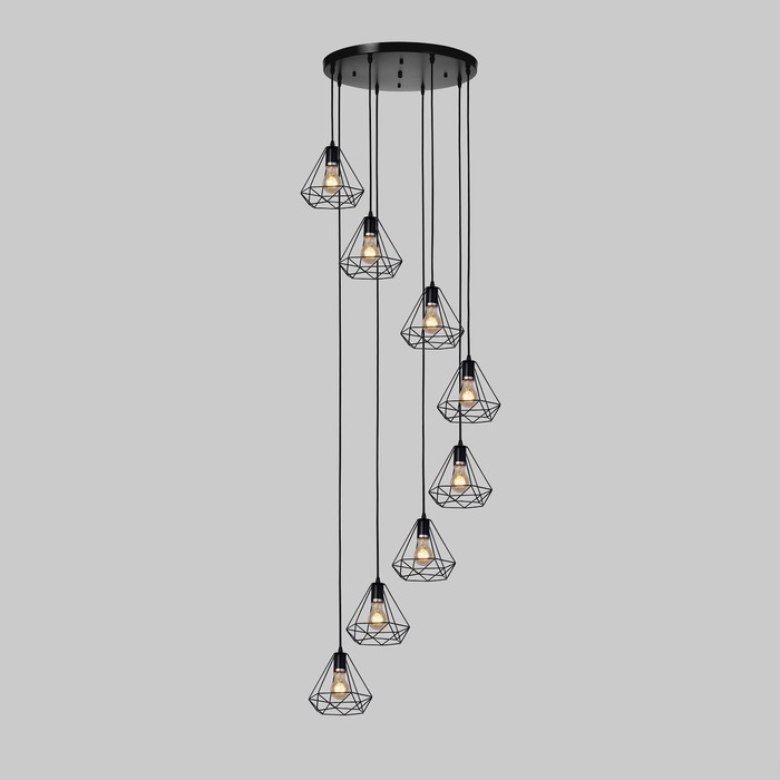 Светильник-каскад Светильник-каскад "Адри" 8хЕ27 40Вт черный 55х55х290 см