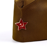 Карнавальный костюм военного: платье с длинными рукавами, пилотка, ремень, габардин, п/э, размер 30, 110-116 см Карнавальный костюм военного: платье с длинными рукавами, пилотка, ремень, габардин, п/э, размер 30, 110-116 см