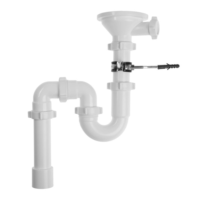 Сифон для мойки ORIO RS-41078, 1 1/2 Сифон для мойки ORIO RS-41078, 1 1/2"х40 мм, нерж. решетка d=113 мм, с трубой 40х40/50 мм