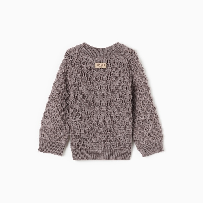 Джемпер детский вязаный MINAKU, цвет кофейный, рост 74-80 см Джемпер детский вязаный MINAKU, цвет кофейный, рост 74-80 см