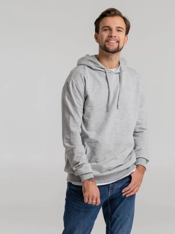 Толстовка с капюшоном Unit Kirenga серый меланж, размер S