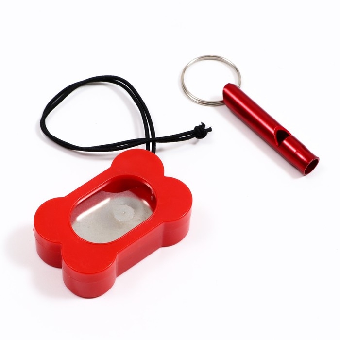 Набор для дрессировки: кликер с 4 режимами тональности и свисток, микс цветов Набор для дрессировки: кликер с 4 режимами тональности и свисток, микс цветов