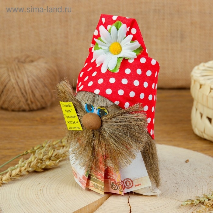 Оберег &laquo;Домовой с рублями&raquo;, микс