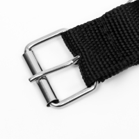 Ошейник двухслойный с вертлюгом, 58 х 3 см, полиэстер, черный