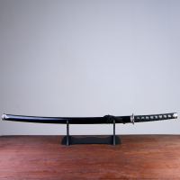 Сувенирное оружие "Катана Хизока" 100 см, клинок 60 см, чёрная, на подставке Сувенирное оружие "Катана Хизока" 100 см, клинок 60 см, чёрная, на подставке