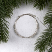 Гирлянда &laquo;Нить&raquo; 1 м роса. IP20, нить серебристая, 10 LED, 4.6 В, AG13x3 (в комплекте), 3 режима, свечение синее