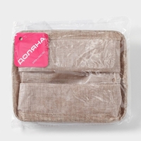 Корзинка для мелочей с ручками Доляна &laquo;Тильма&raquo;, 20&times;17&times;13 см, цвет бежевый