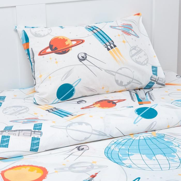 Постельное бельё Этель 1,5 сп &laquo;Ракеты&raquo;, 143х215 см, 150х214 см, 50х70 см -1 шт, 100% хлопок, бязь