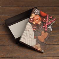 Новый год. Коробка подарочная новогодняя складная, крышка-дно,"Чудес и подарков" 30 х 20 х 9 см