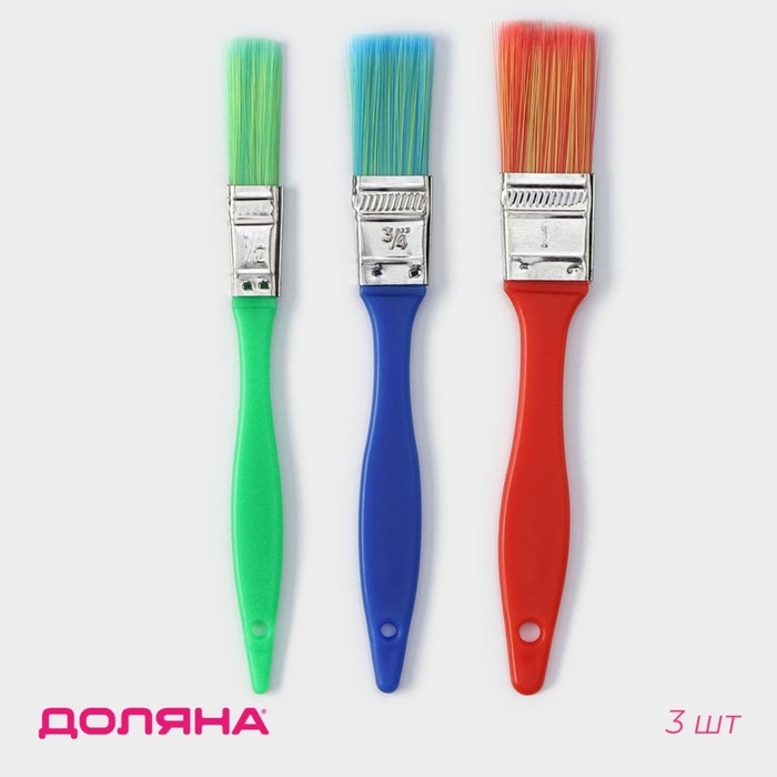 Набор кондитерских кисточек Доляна «Радуга», 3 шт Набор кондитерских кисточек Доляна «Радуга», 3 шт